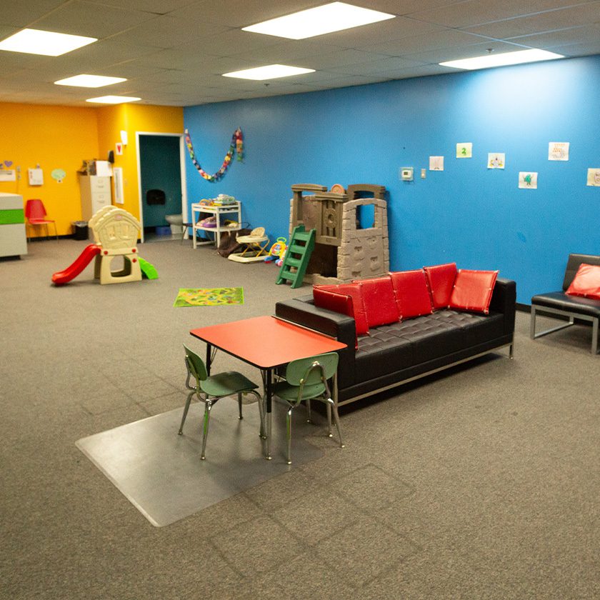 large kids room in a modern gym