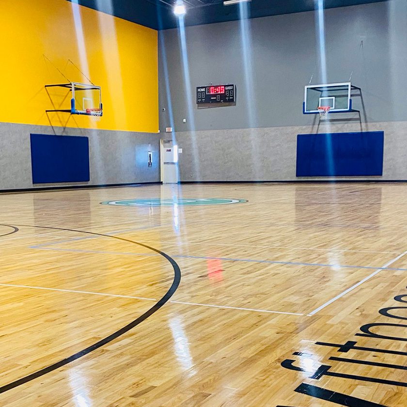 basketball court inside gym