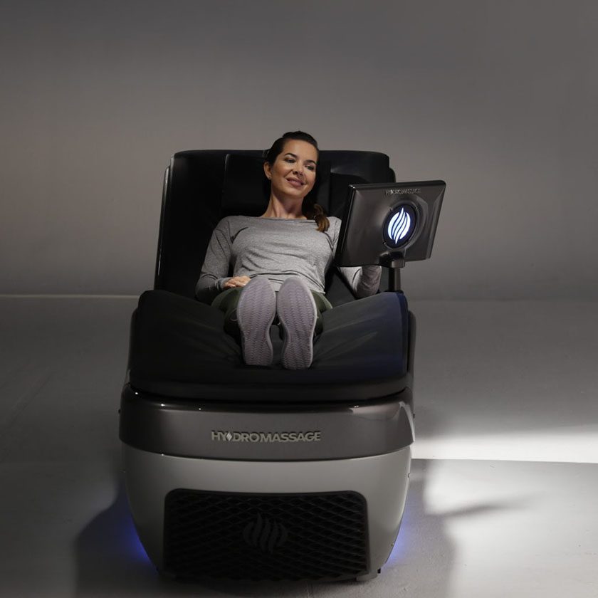 woman in a hydromassage bed