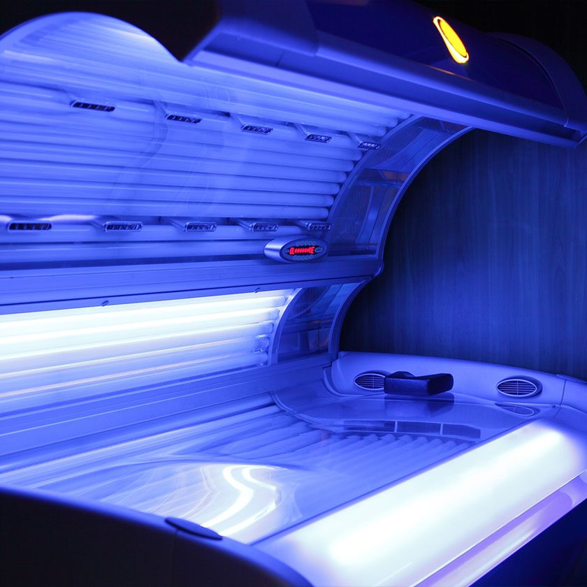 tanning bed turned on at a fitness center in forest acres