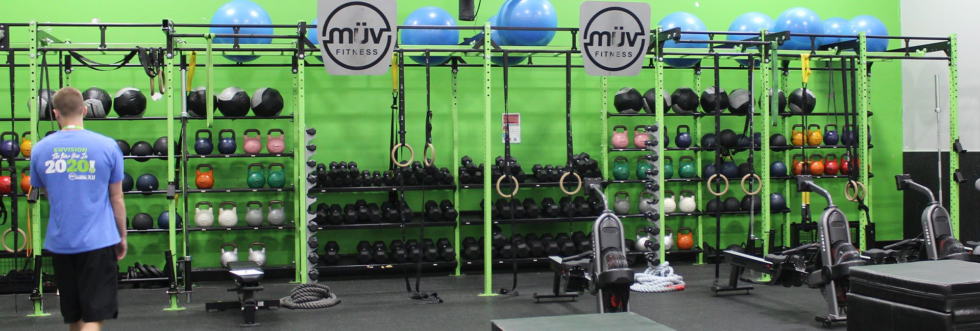 area for functional training in a gym