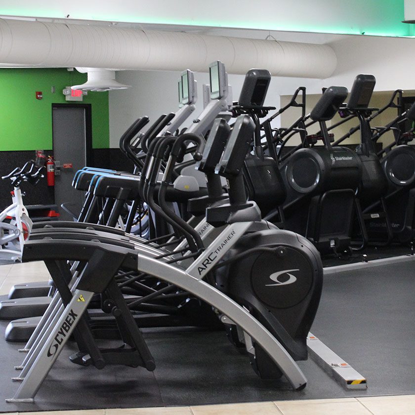 area for cardio workouts in a modern gym