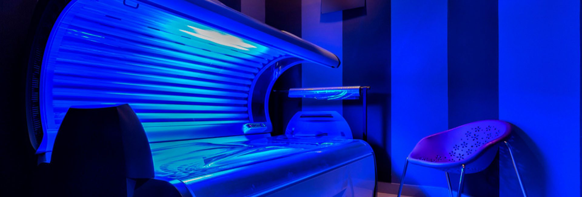 tanning bed turned on at a gym