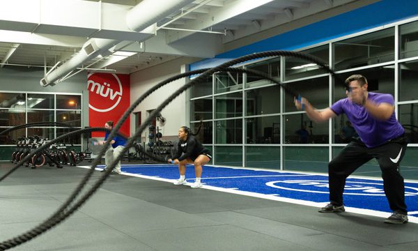 group workout with battle ropes at a gym near me in north spokane