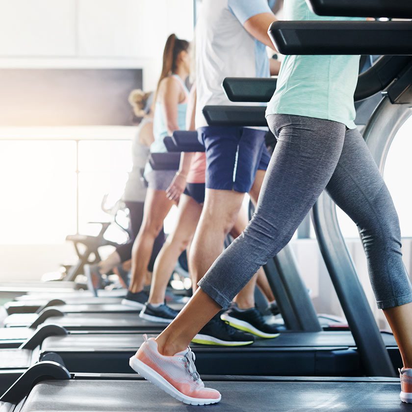 group using treadmills