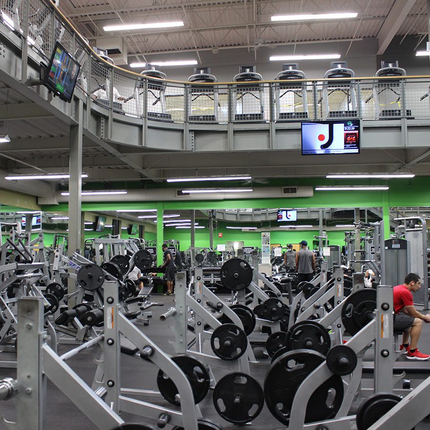 inside of large muv fitness center gym