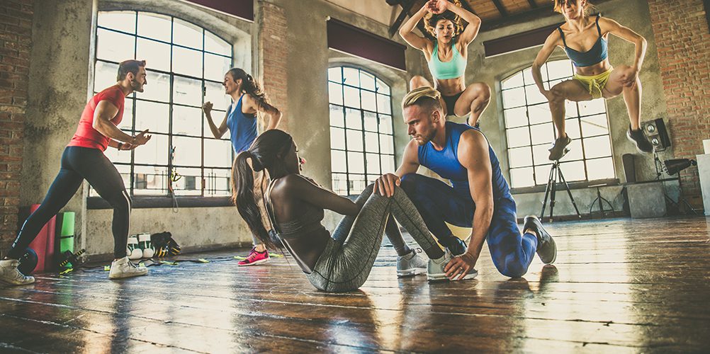 group fitness class in gym near me